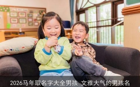 2026马年取名字大全男孩 文雅大气的男孩名