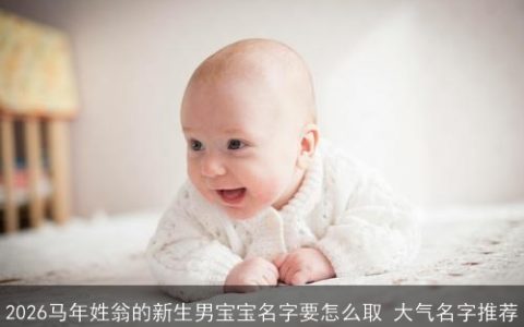 2026马年姓翁的新生男宝宝名字要怎么取 大气名字推荐