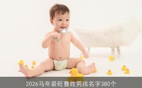 2026马年最旺曹姓男孩名字380个