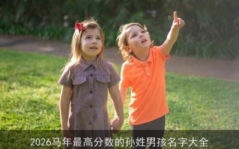 2026马年最高分数的孙姓男孩名字大全