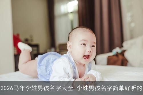 2026马年李姓男孩名字大全 李姓男孩名字简单好听的