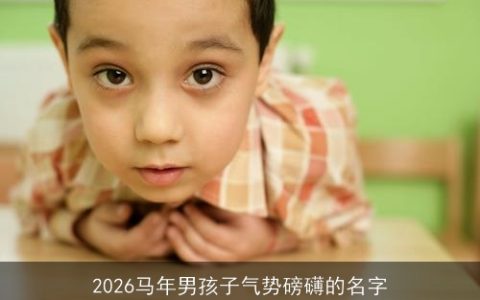2026马年男孩子气势磅礴的名字