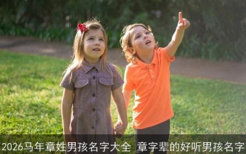 2026马年章姓男孩名字大全 章字辈的好听男孩名字