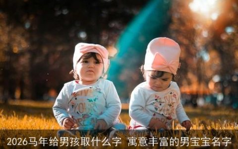 2026马年给男孩取什么字 寓意丰富的男宝宝名字