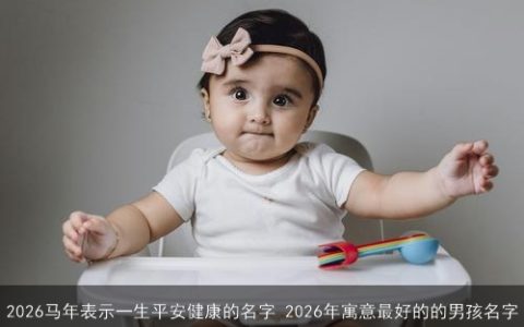 2026马年表示一生平安健康的名字 2026年寓意最好的的男孩名字