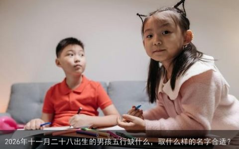 2026年十一月二十八出生的男孩五行缺什么，取什么样的名字合适？