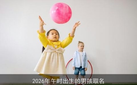 2026年午时出生的男孩取名