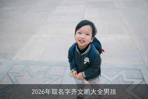 2026年取名字齐文鹏大全男孩