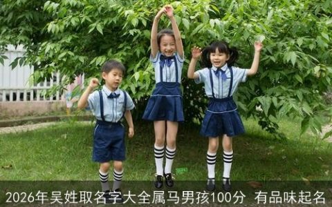 2026年吴姓取名字大全属马男孩100分 有品味起名