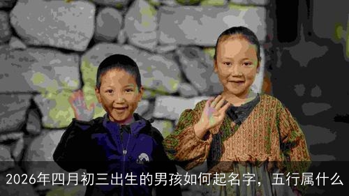 2026年四月初三出生的男孩如何起名字，五行属什么