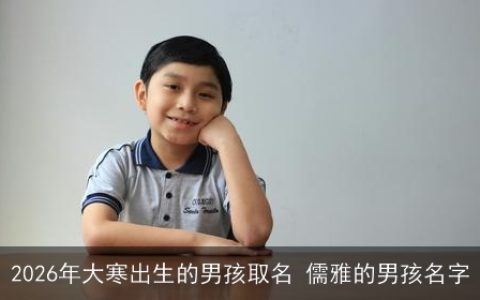 2026年大寒出生的男孩取名 儒雅的男孩名字