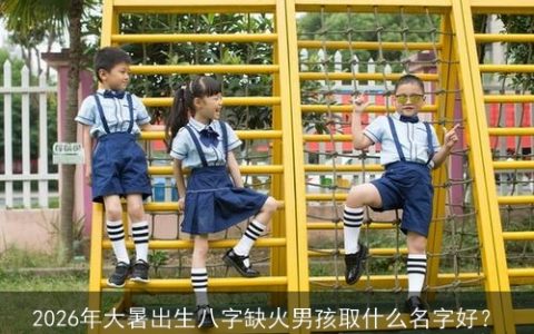 2026年大暑出生八字缺火男孩取什么名字好？