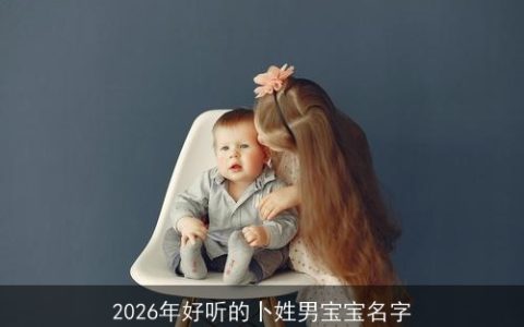 2026年好听的卜姓男宝宝名字