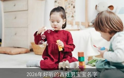 2026年好听的古姓男宝宝名字