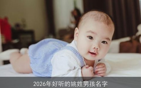 2026年好听的姚姓男孩名字