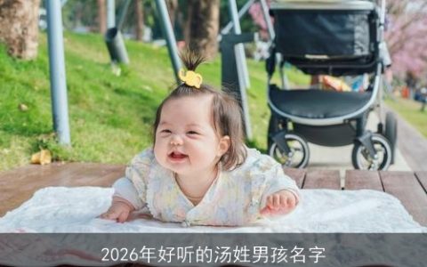 2026年好听的汤姓男孩名字