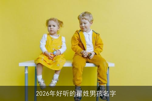2026年好听的翟姓男孩名字