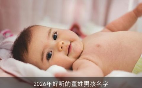 2026年好听的董姓男孩名字