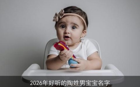 2026年好听的陶姓男宝宝名字