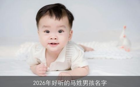 2026年好听的马姓男孩名字