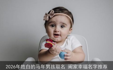 2026年姓白的马年男孩取名 阖家幸福名字推荐