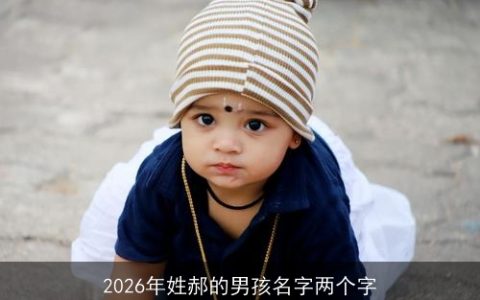 2026年姓郝的男孩名字两个字