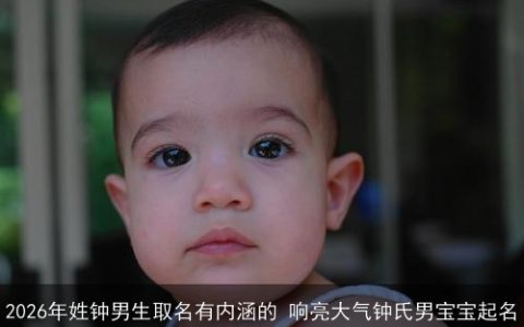 2026年姓钟男生取名有内涵的 响亮大气钟氏男宝宝起名