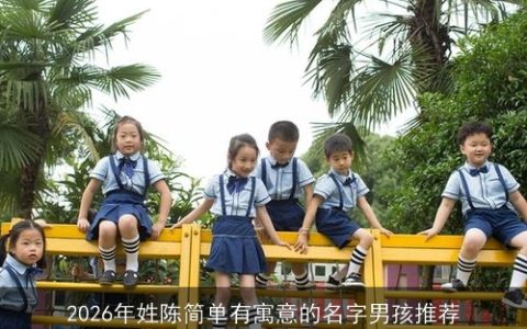 2026年姓陈简单有寓意的名字男孩推荐