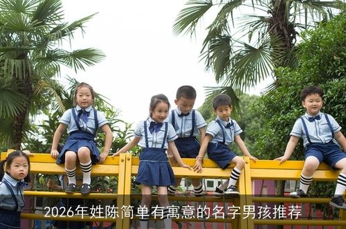 2026年姓陈简单有寓意的名字男孩推荐