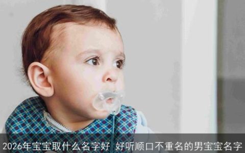 2026年宝宝取什么名字好 好听顺口不重名的男宝宝名字