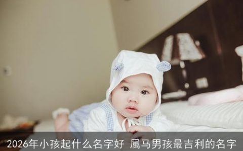 2026年小孩起什么名字好 属马男孩最吉利的名字