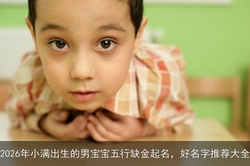 2026年小满出生的男宝宝五行缺金起名，好名字推荐大全