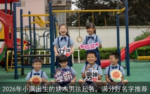 2026年小满出生的缺木男孩起名，满分好名字推荐