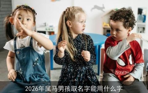 2026年属马男孩取名字能用什么字