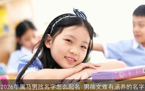 2026年属马男孩名字怎么起名 男孩文雅有涵养的名字