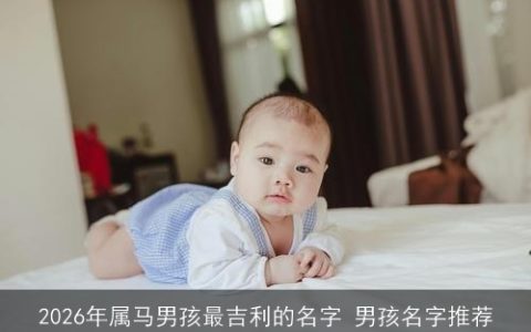 2026年属马男孩最吉利的名字 男孩名字推荐