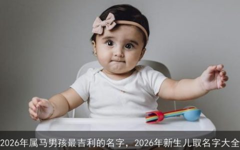 2026年属马男孩最吉利的名字，2026年新生儿取名字大全