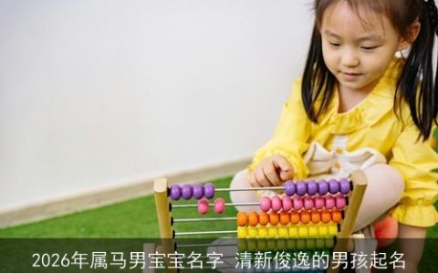 2026年属马男宝宝名字 清新俊逸的男孩起名