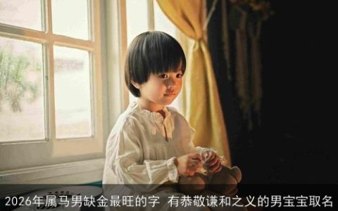 2026年属马男缺金最旺的字 有恭敬谦和之义的男宝宝取名