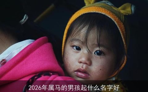 2026年属马的男孩起什么名字好