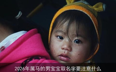 2026年属马的男宝宝取名字要注意什么