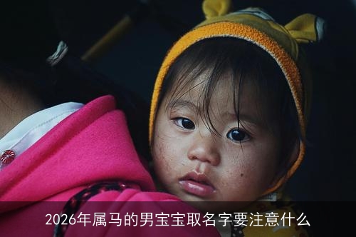 2026年属马的男宝宝取名字要注意什么