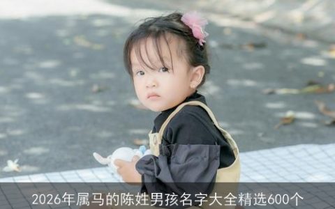 2026年属马的陈姓男孩名字大全精选600个