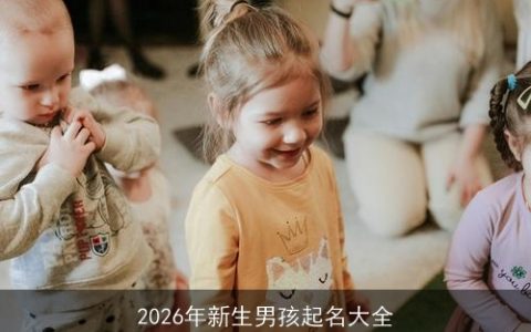 2026年新生男孩起名大全