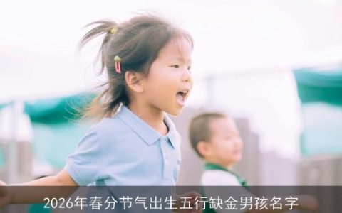2026年春分节气出生五行缺金男孩名字