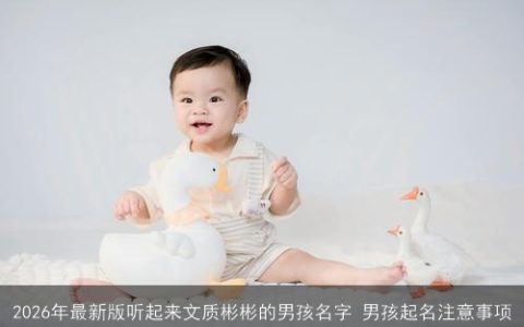 2026年最新版听起来文质彬彬的男孩名字 男孩起名注意事项