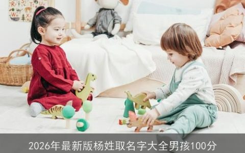 2026年最新版杨姓取名字大全男孩100分