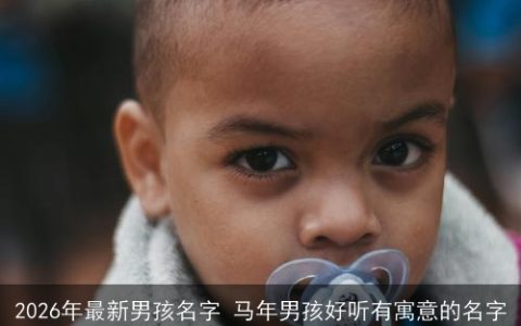 2026年最新男孩名字 马年男孩好听有寓意的名字