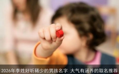 2026年李姓好听稀少的男孩名字 大气有涵养的取名推荐