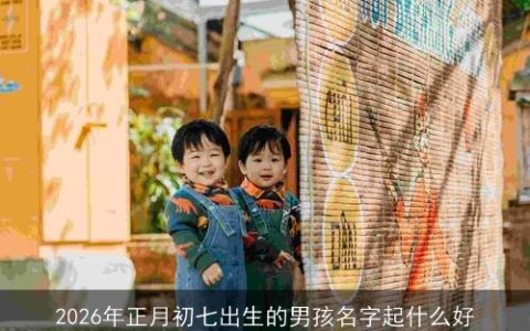 2026年正月初七出生的男孩名字起什么好